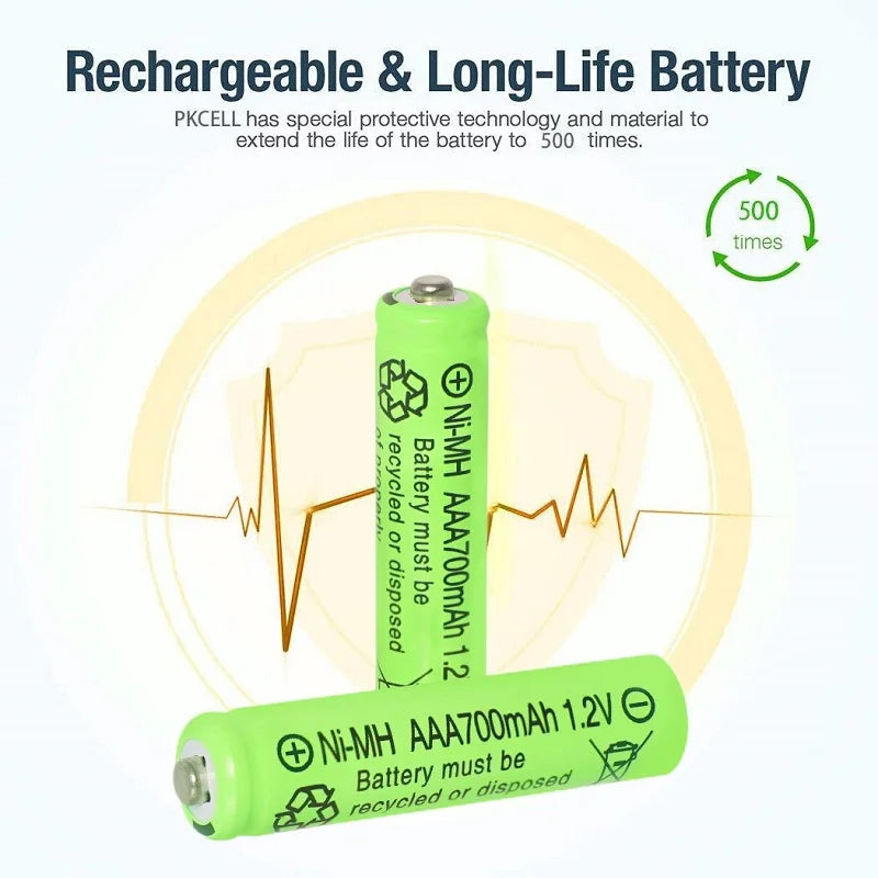 High Capacity AAA Rechargeable Batteries for Solar Lights