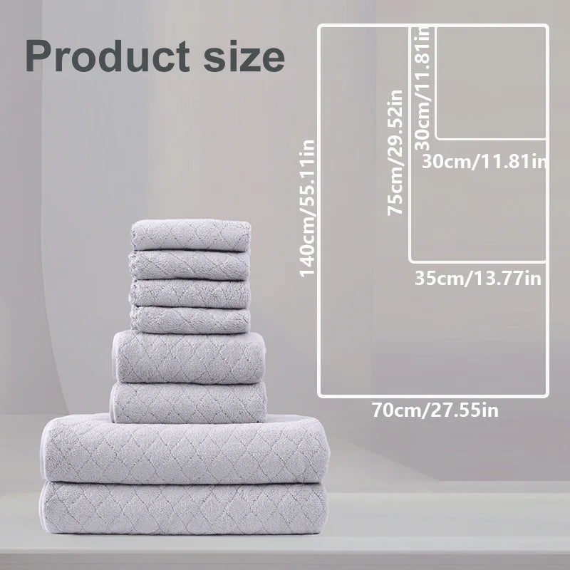 Luxury 8 Piece Cotton Towel Set for Ultimate Comfort