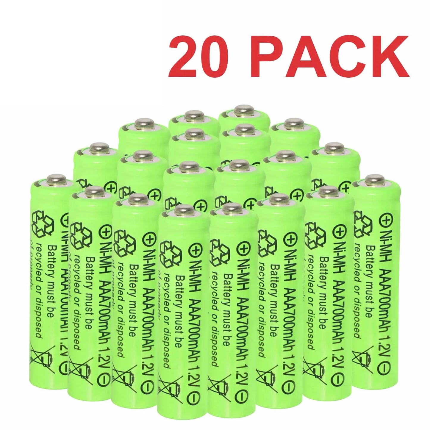 High Capacity AAA Rechargeable Batteries for Solar Lights