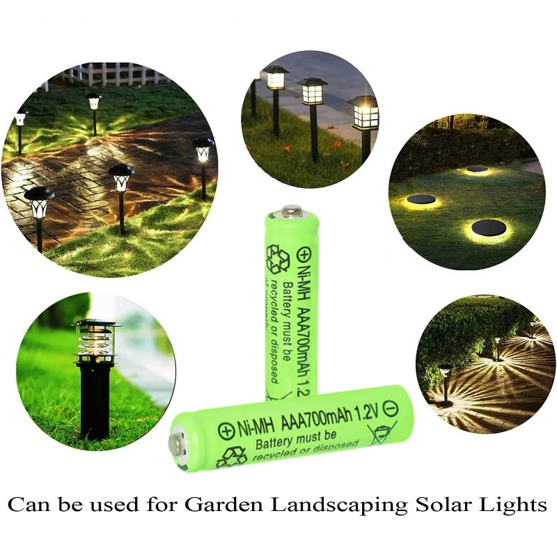 High Capacity AAA Rechargeable Batteries for Solar Lights