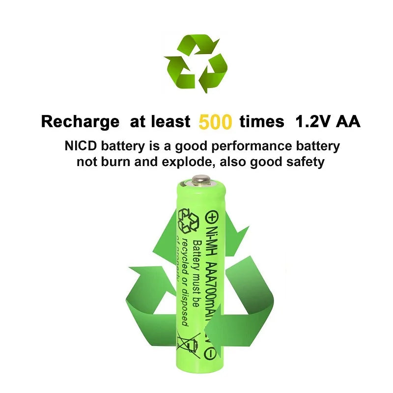 High Capacity AAA Rechargeable Batteries for Solar Lights