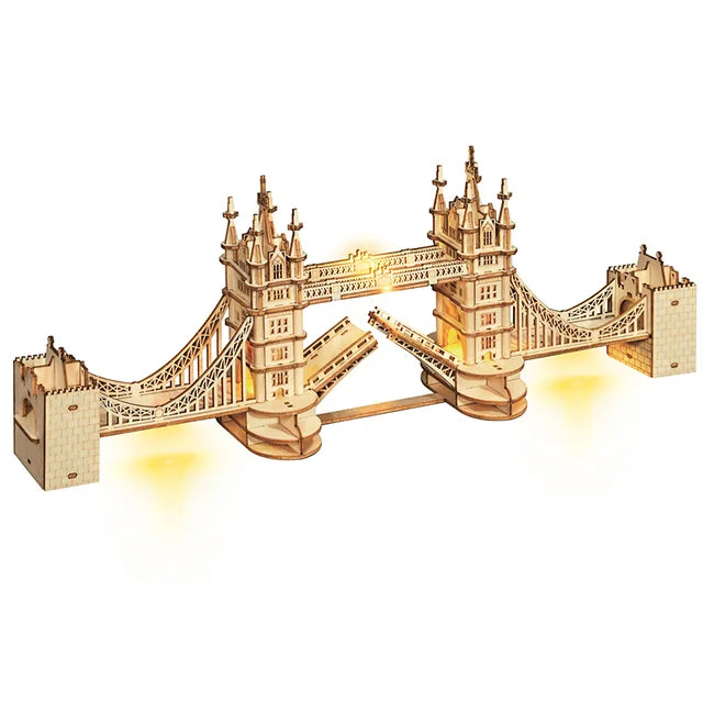 Robotime 3D Wooden Puzzle Kit Tower Bridge Big Ben Set