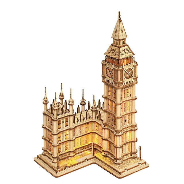 Robotime 3D Wooden Puzzle Kit Tower Bridge Big Ben Set