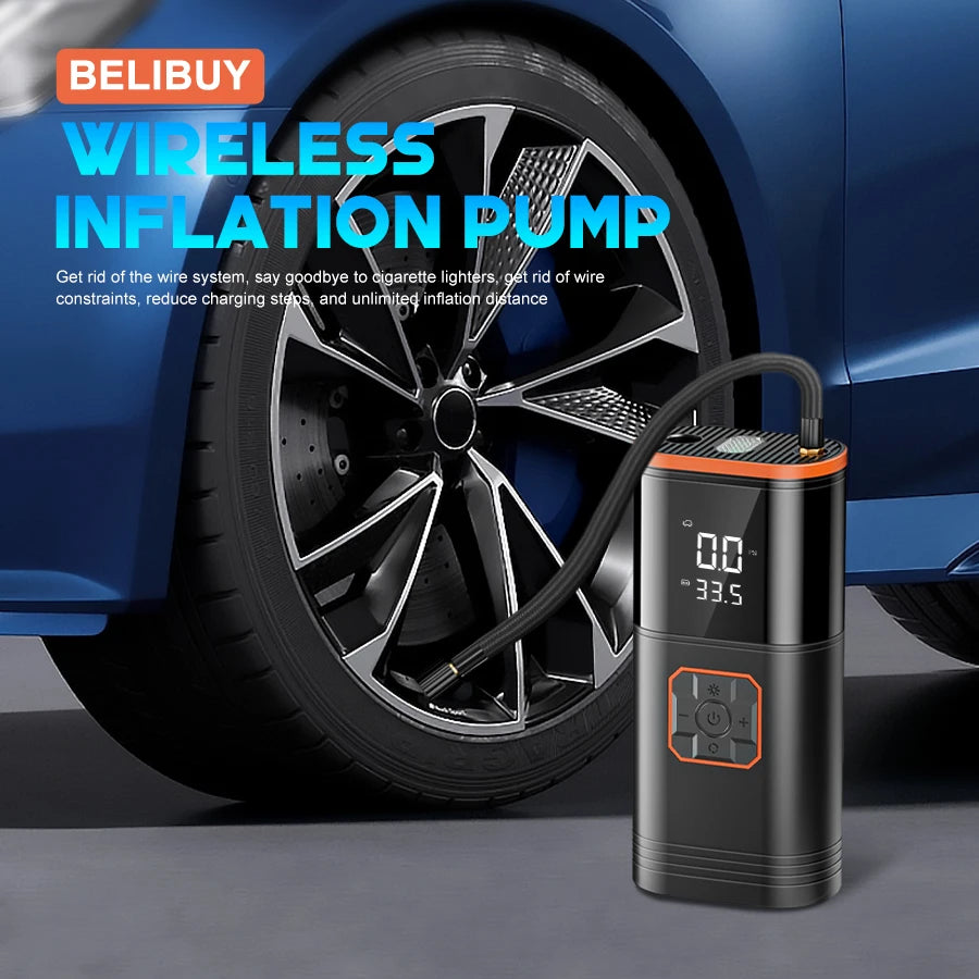 Belibuy Car Air Pump Tire Inflator with USB Mobile Power