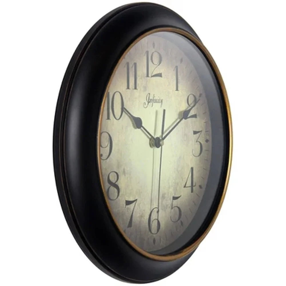 Modern Round Wall Clock with Quartz Movement and Elegant Design