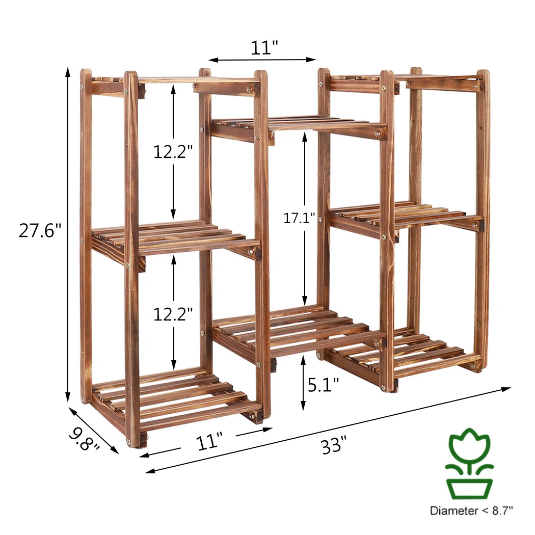 Stylish Bamboo Multi-Tier Plant Stand for Indoor Outdoor Use