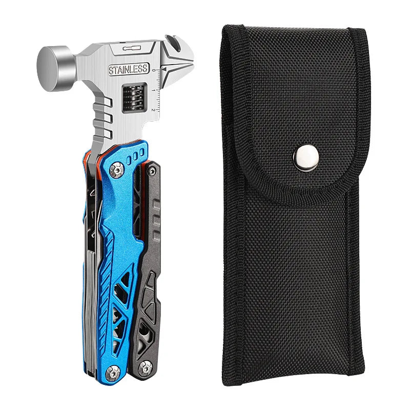 Multifunctional Camping Tool Hammer with Pliers and Wrench Combination