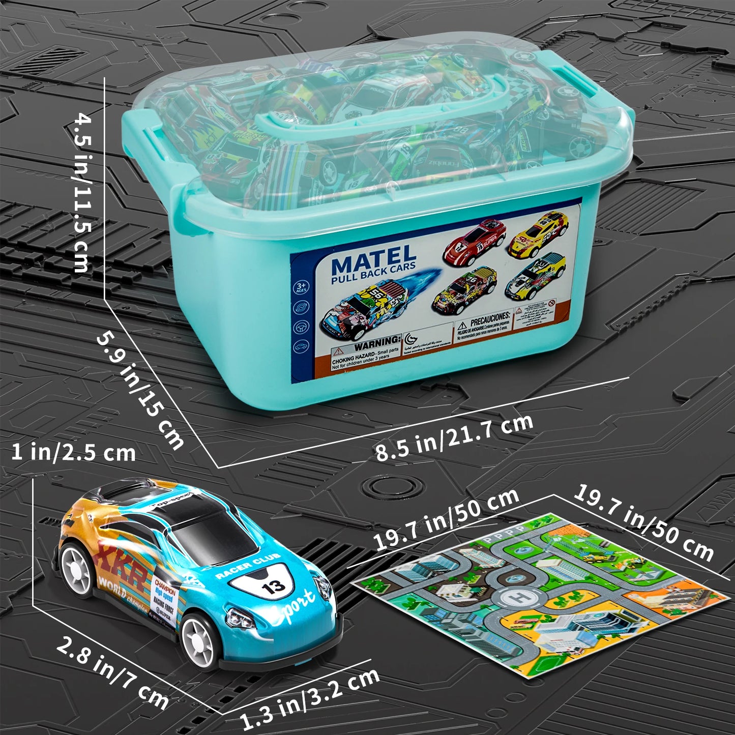 Pull Back Mini Cars Toy Pack for Kids Birthday Fun