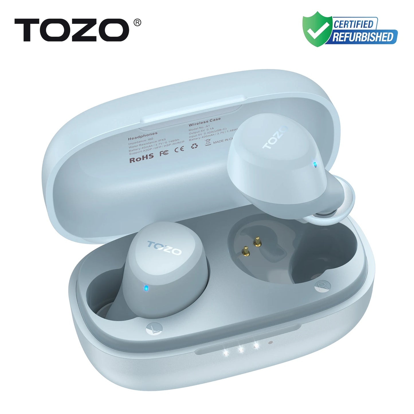 Refurbished TOZO TWS Wireless Earbuds with Touch Control