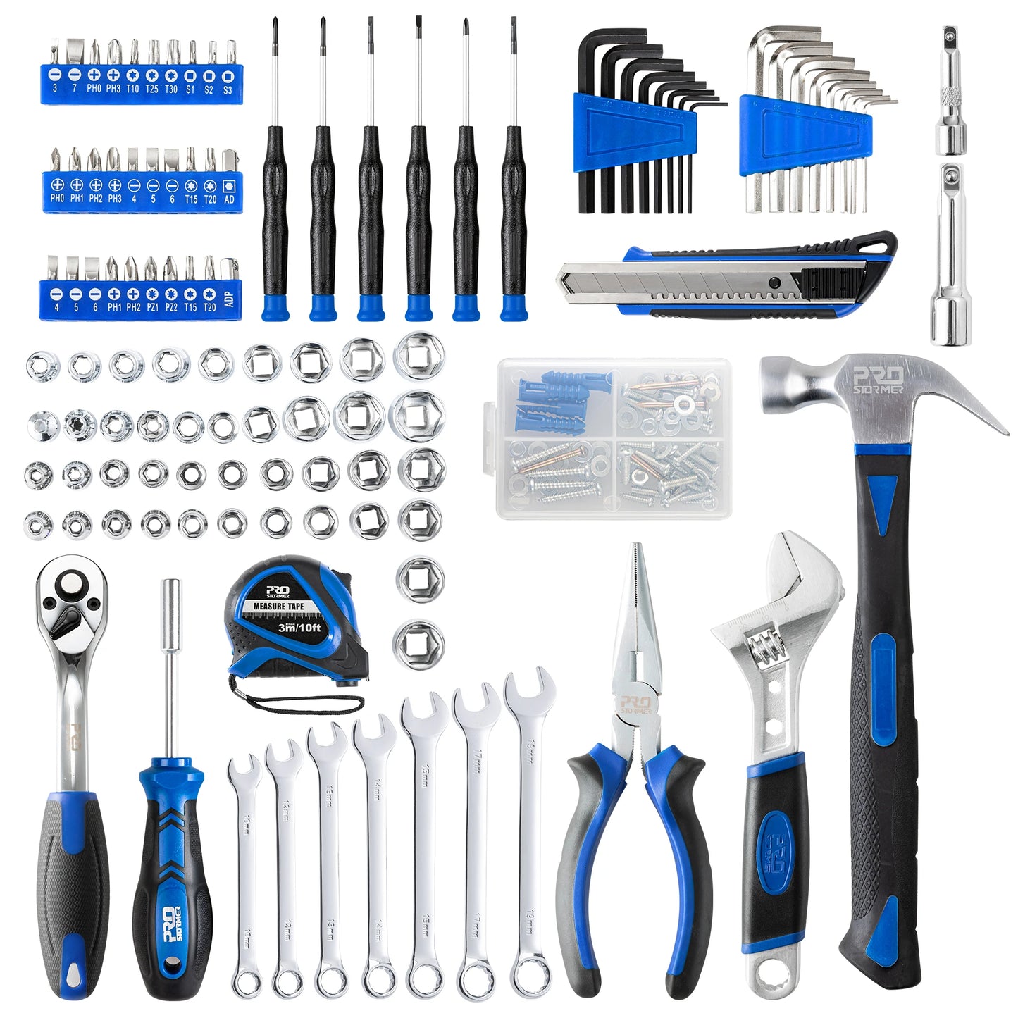 200 Piece Ratchet Wrench Tool Set for Home Use