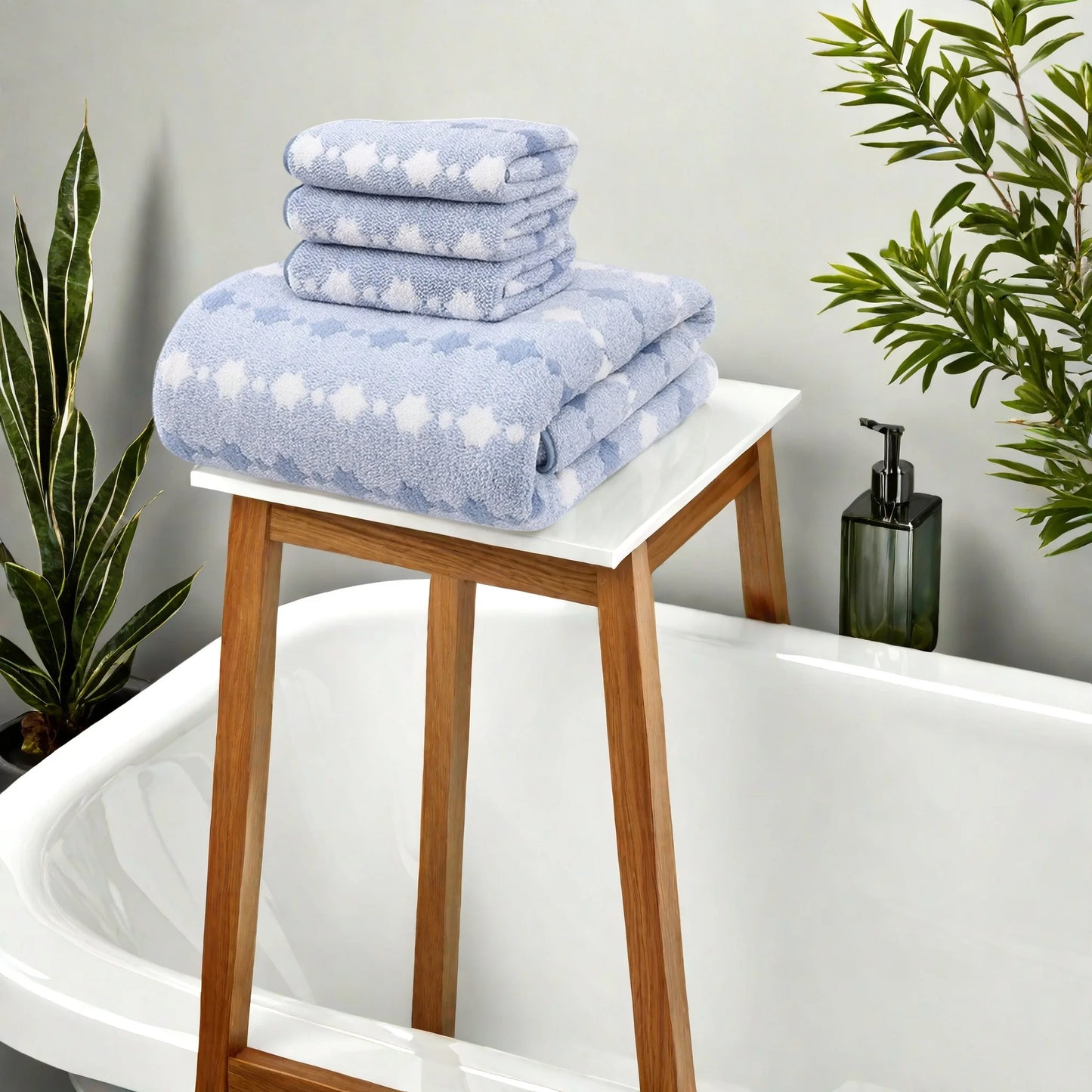 Soft Absorbent Cotton Towel Set Quick Dry Durable Washcloths