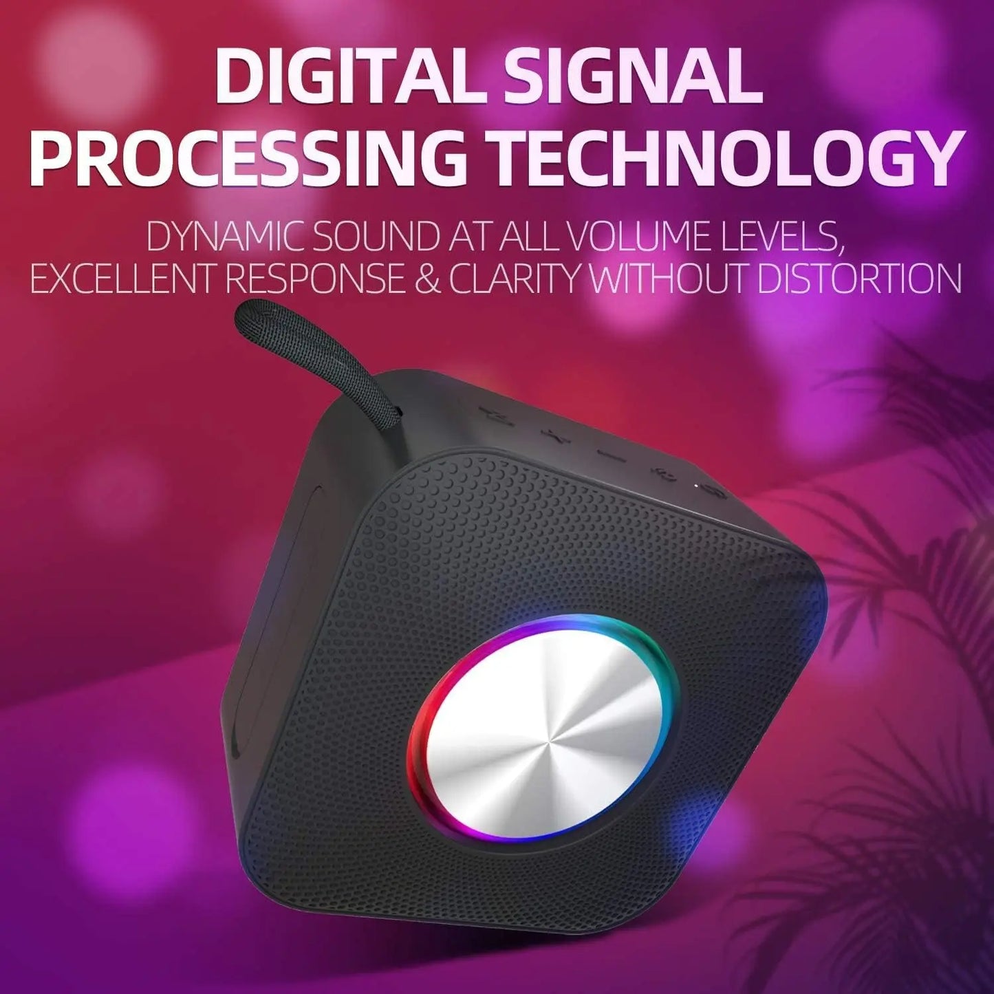 Portable Waterproof Bluetooth Speaker with TWS Stereo Sound