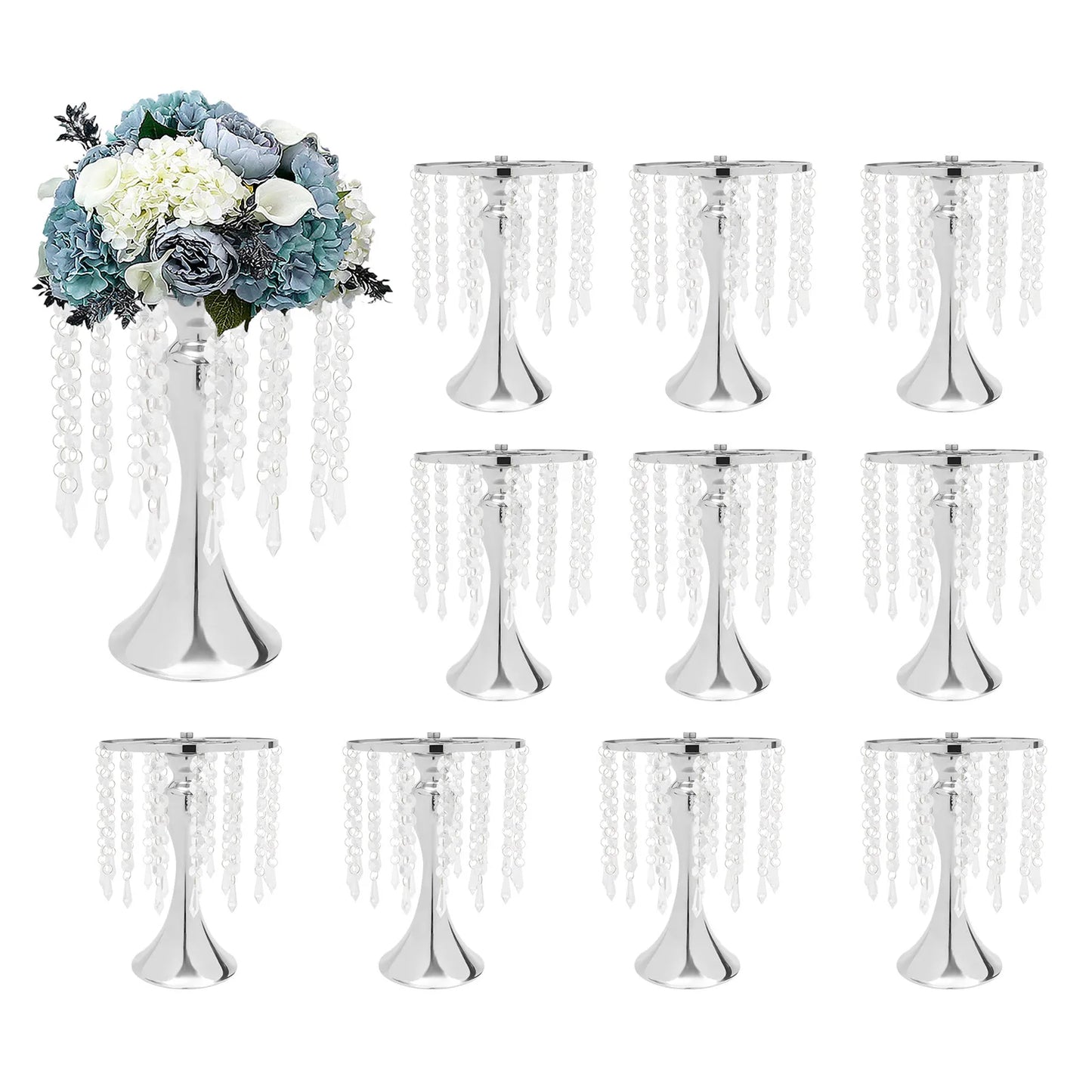 Crystal Flower Centerpiece Stand For Elegant Wedding Decor