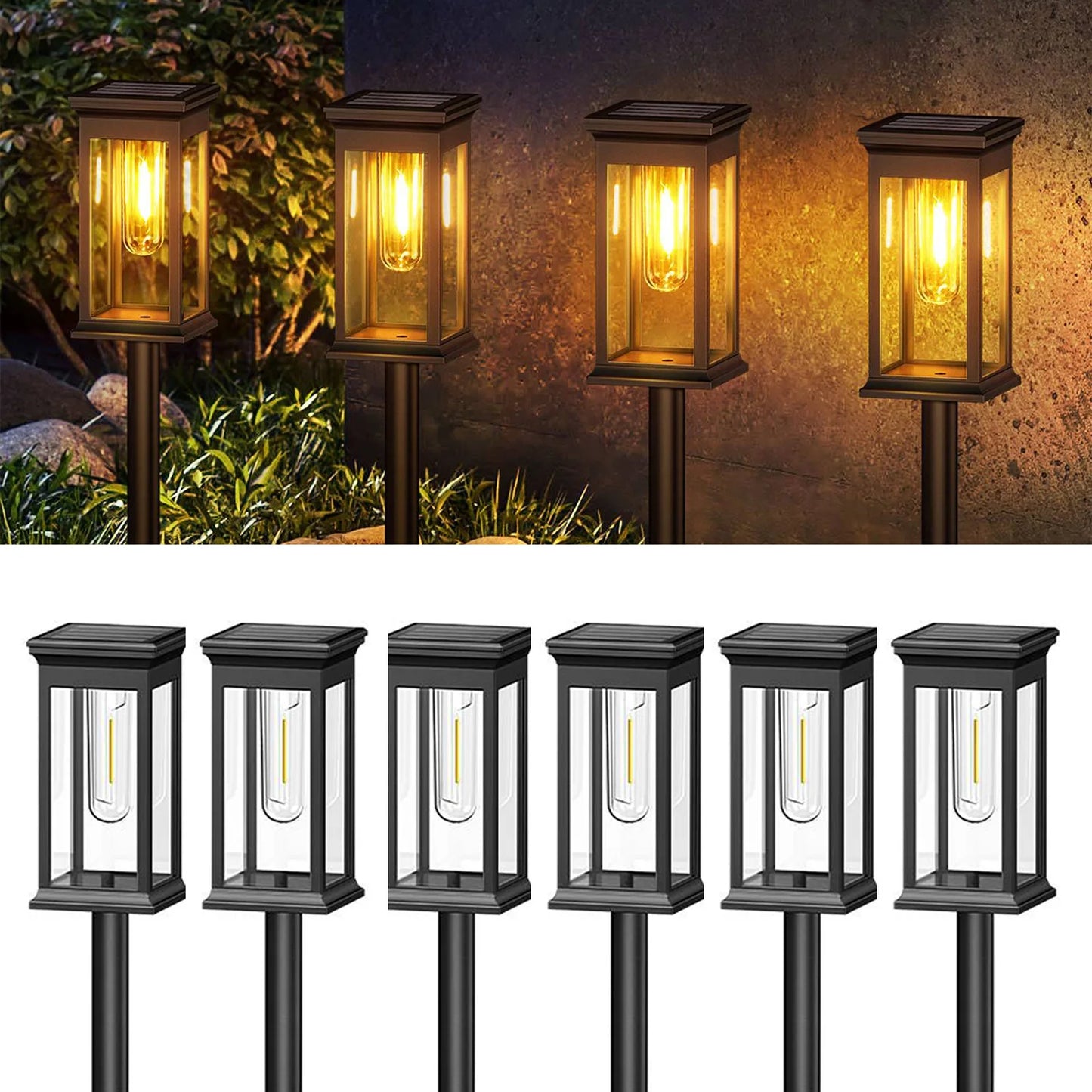 Upgraded Solar Lights For Yard And Garden Walkway 12Hrs