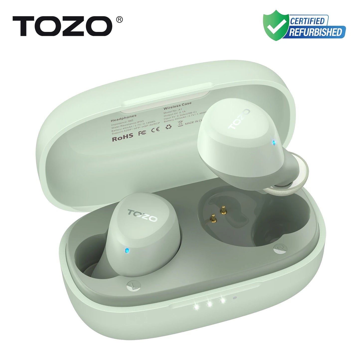Refurbished TOZO TWS Wireless Earbuds with Touch Control