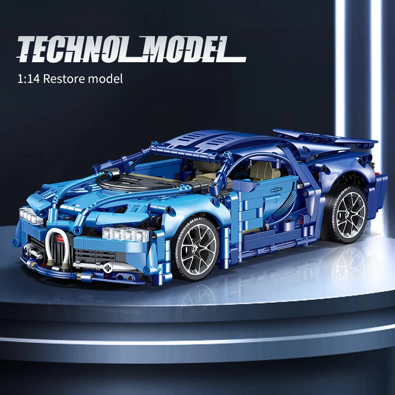 Bugatii Sports Car Building Blocks Set for Kids Playset