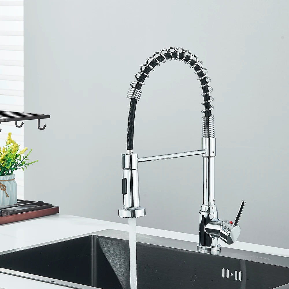 Removable Kitchen Faucet With Dual Sprayer Modes Rotatable