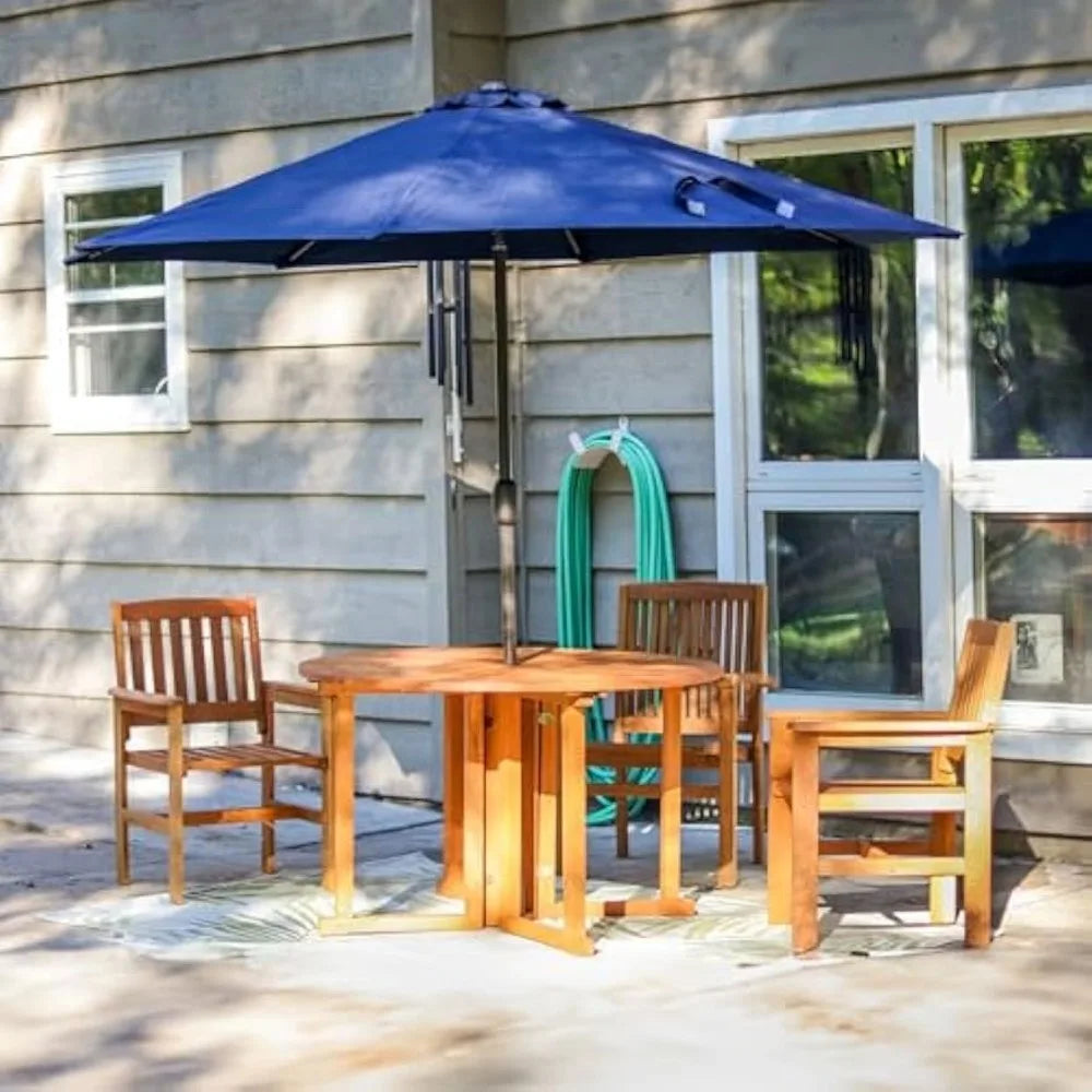 Malaysian Hardwood Folding Patio Dining Table for Space-Saving Fun