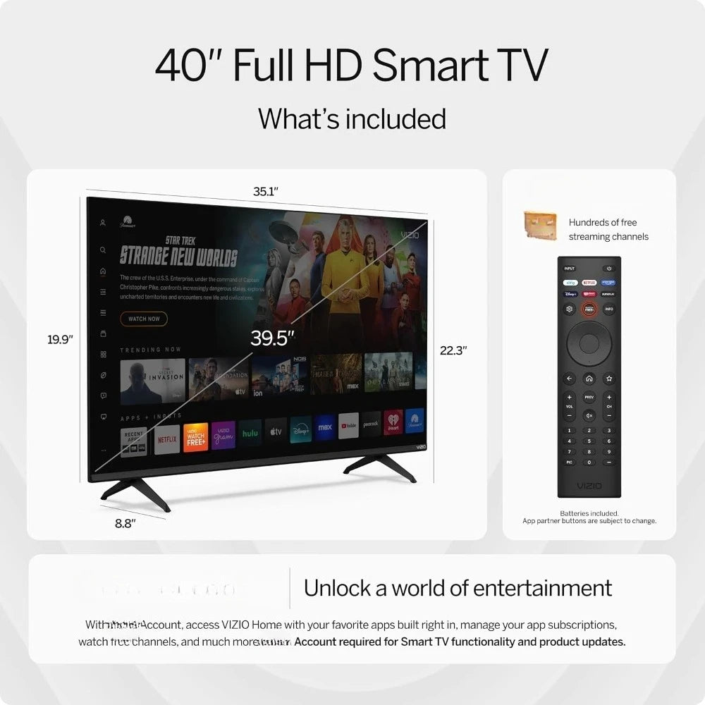 Smart TV with 1080p Full HD and Voice Control Features