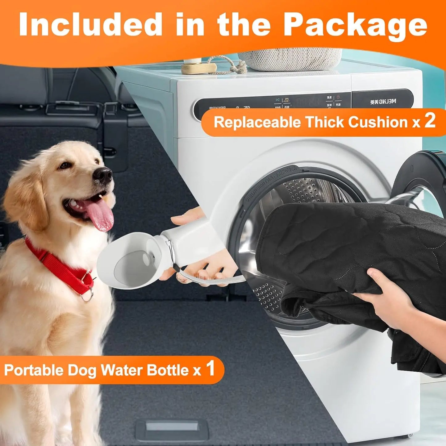 Waterproof Travel Dog Car Seat Hammock for Pet Safety