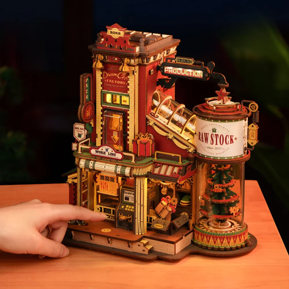 Robotime Rokr Dream Factory 3D Wooden Puzzle Music Box