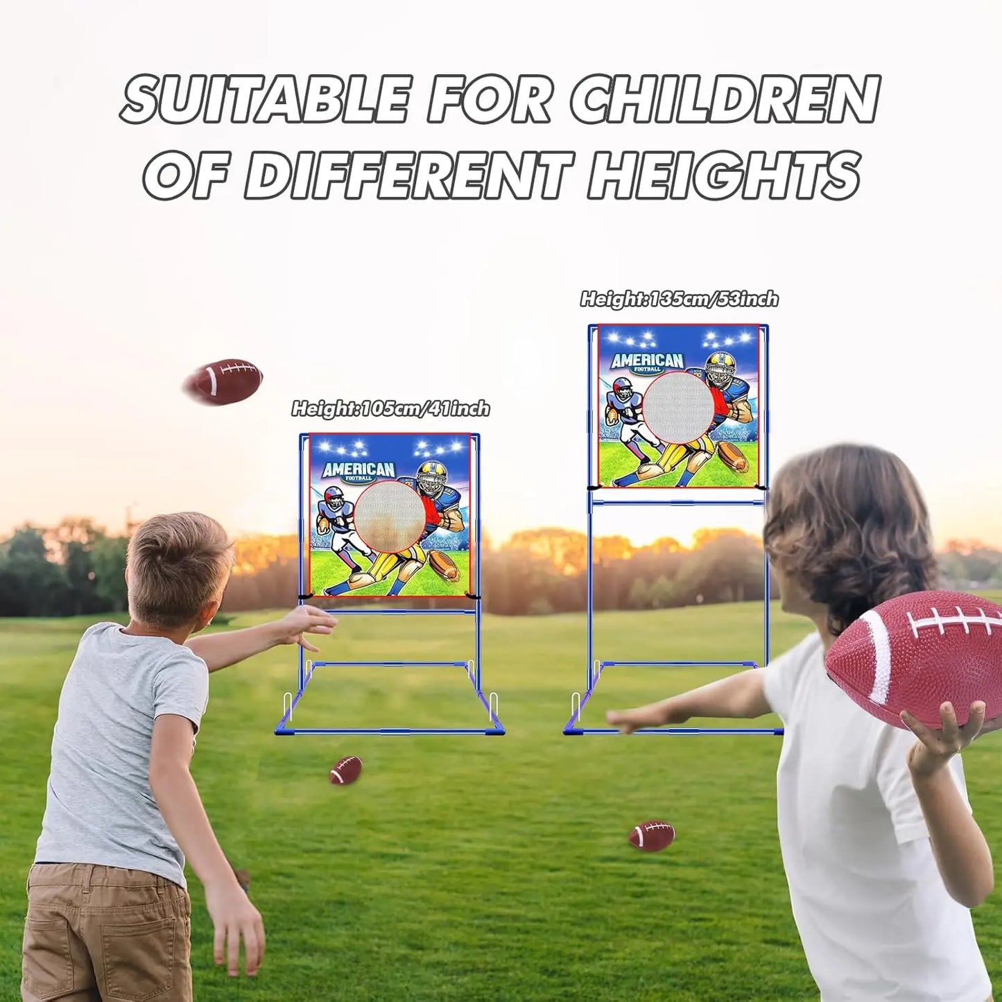 VATOS Rugby Football Toss Target Game Set for Kids