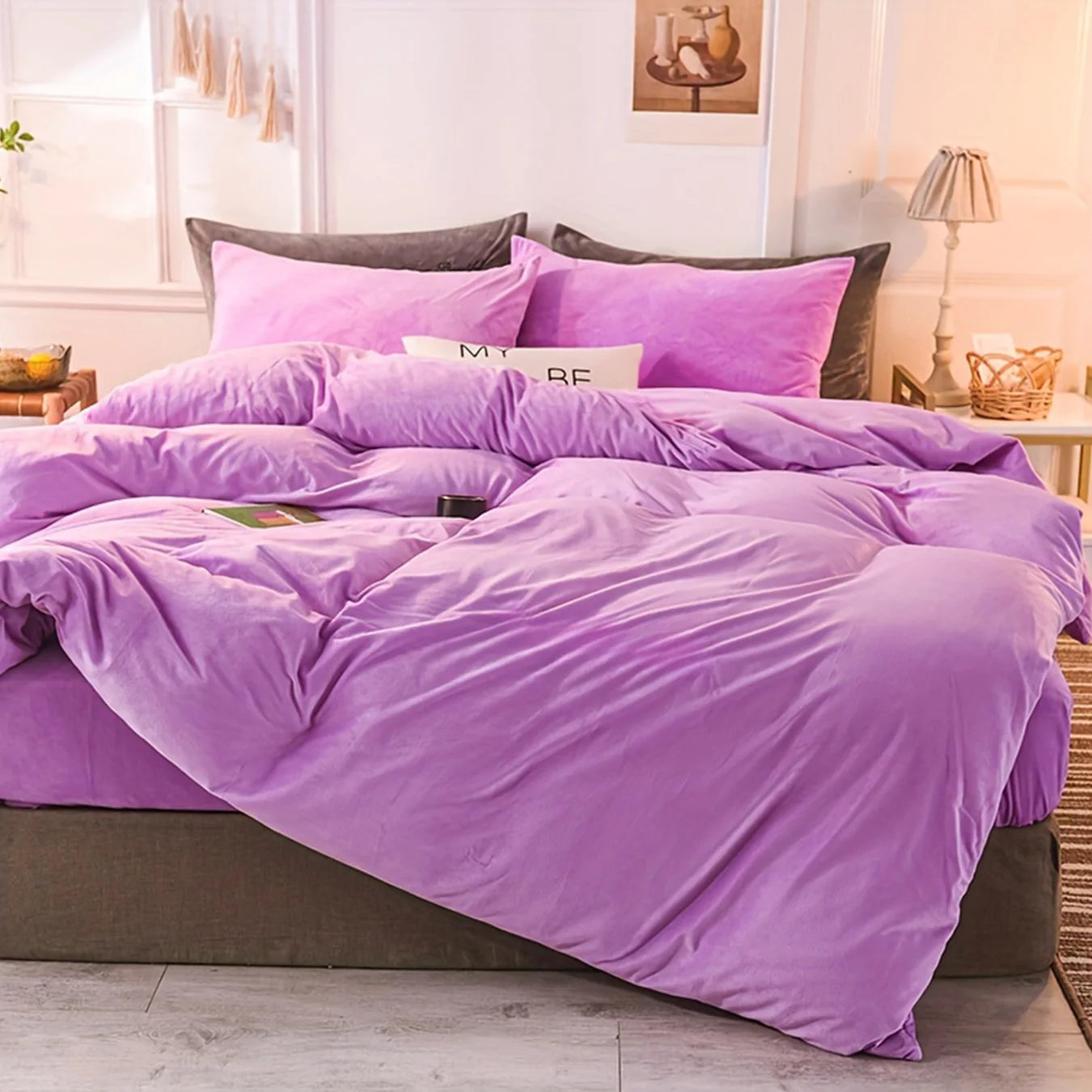 Velvet Duvet Cover Set for Cozy Autumn and Winter Comfort