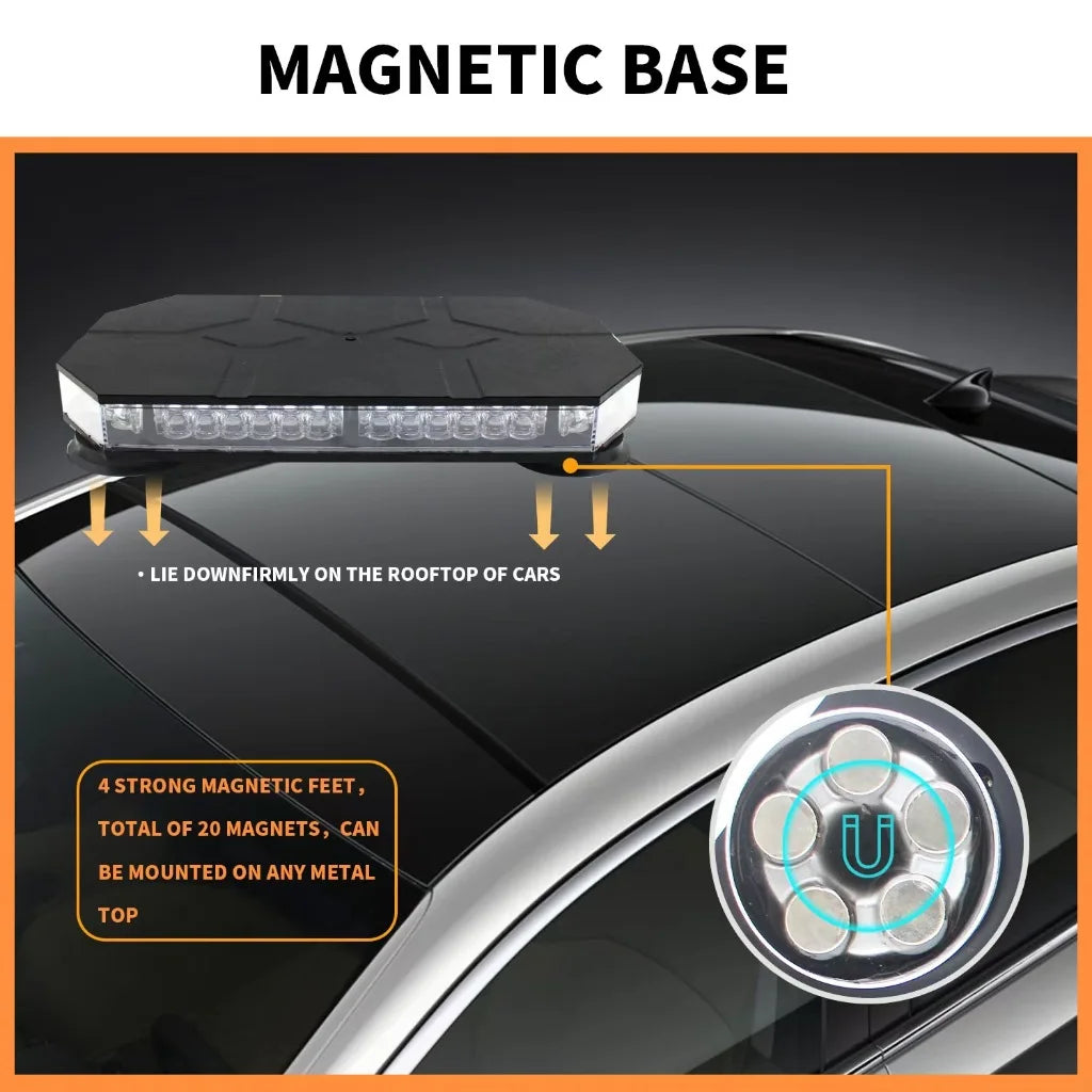 LED Car Roof Top Strobe Lights Emergency Warning Beacon
