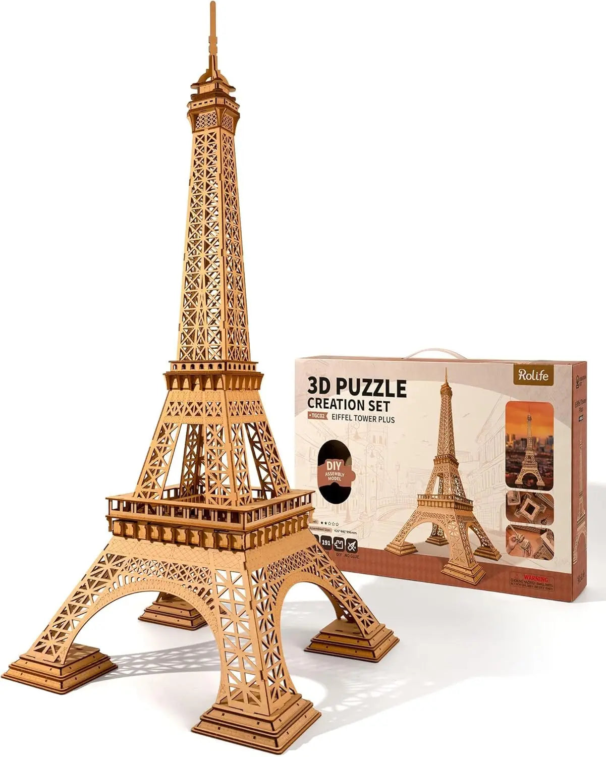 Robotime Rolife DIY Wooden 3D Eiffel Tower Model Kit