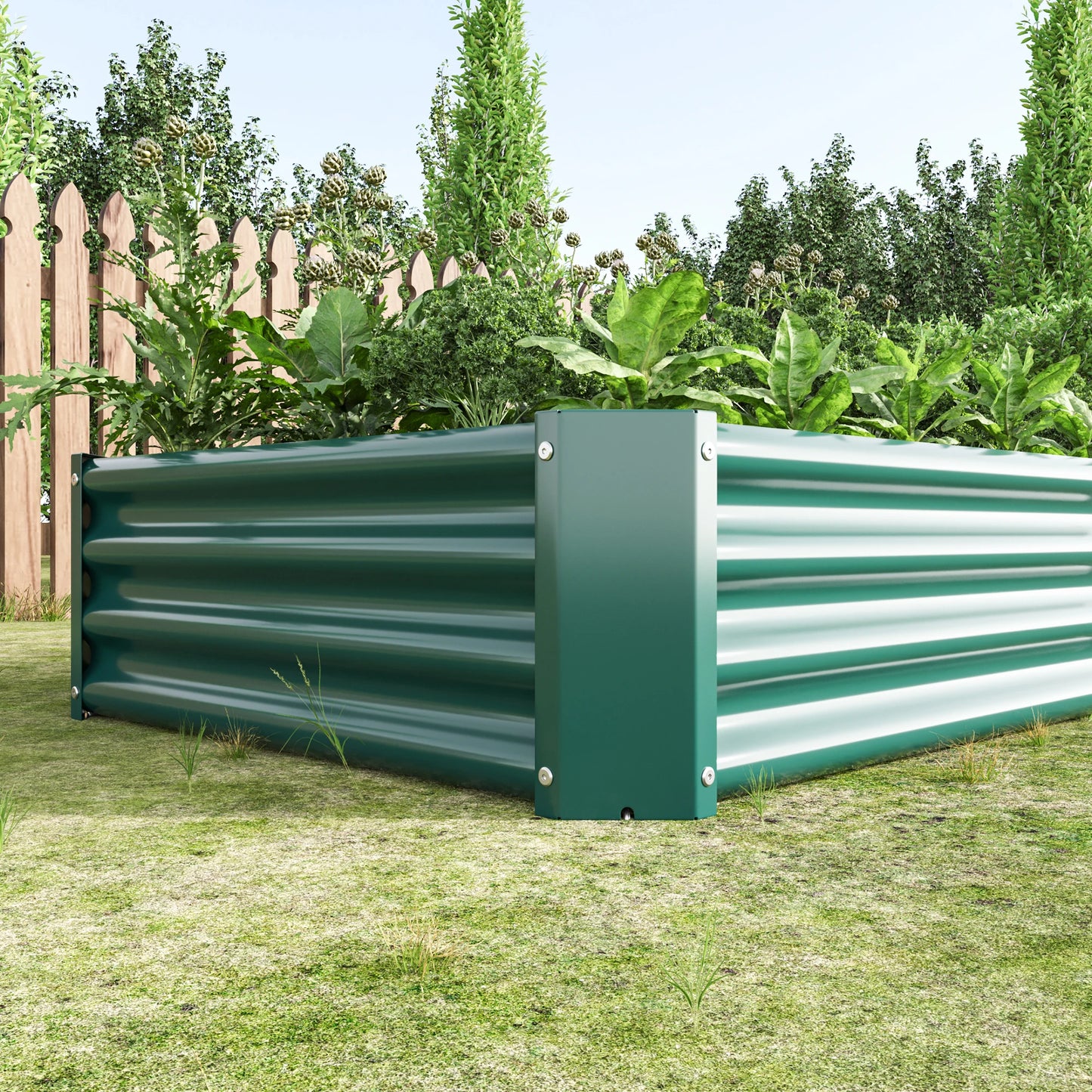 Metal Raised Garden Bed for Plants and Vegetables Outdoors