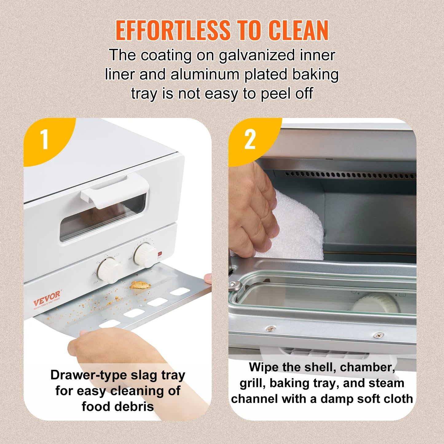 SucceBuy 5 IN 1 Steam Oven Toaster Combo for Versatile Cooking