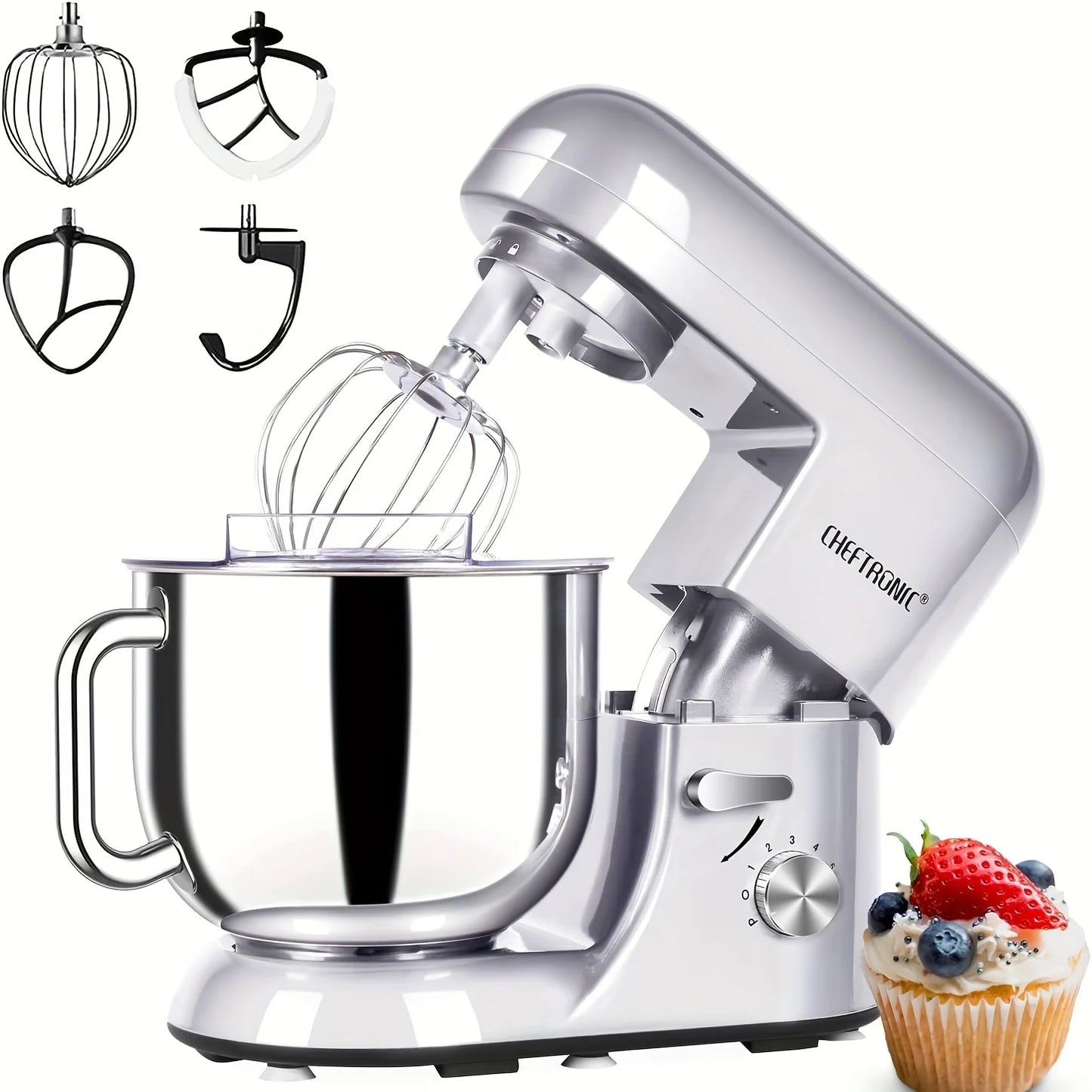 Cheftronic Six Speed Stand Mixer With Stainless Steel Bowl