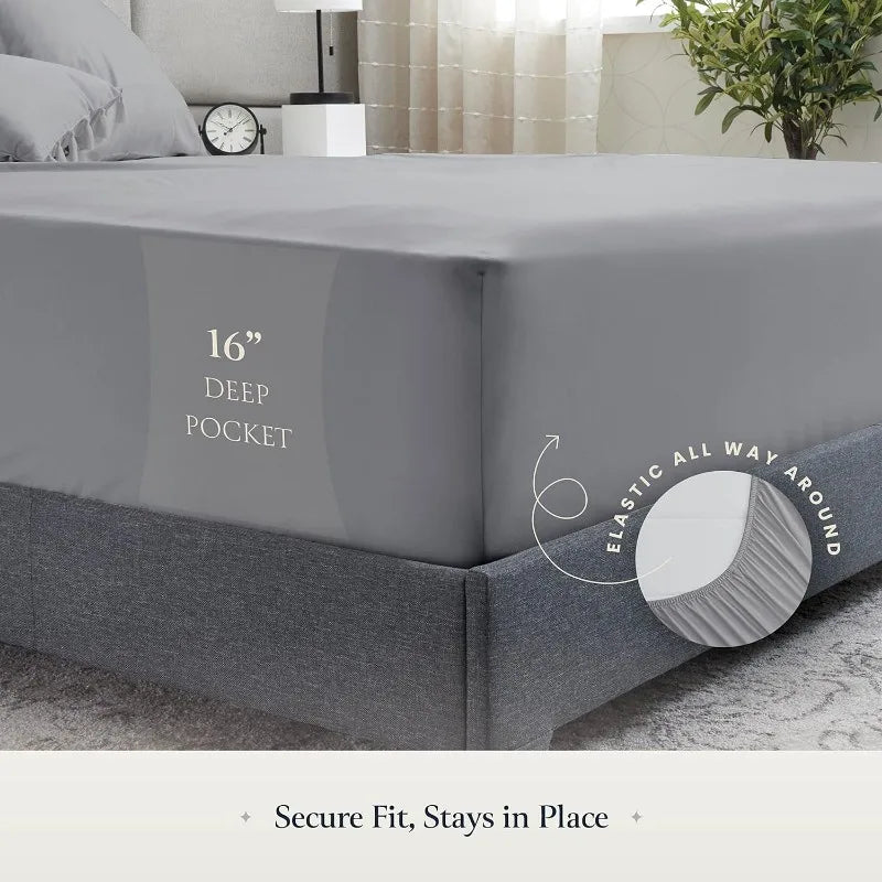 Luxury Six Piece Hotel Quality Bed Sheet Set