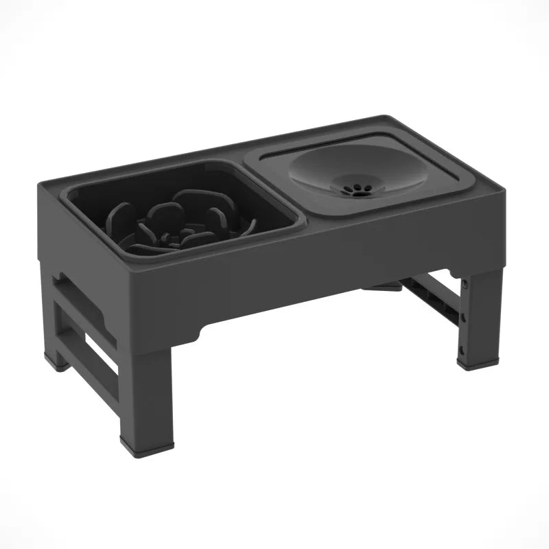 Adjustable Stainless Steel Slow Feed Water Bowls for Pets
