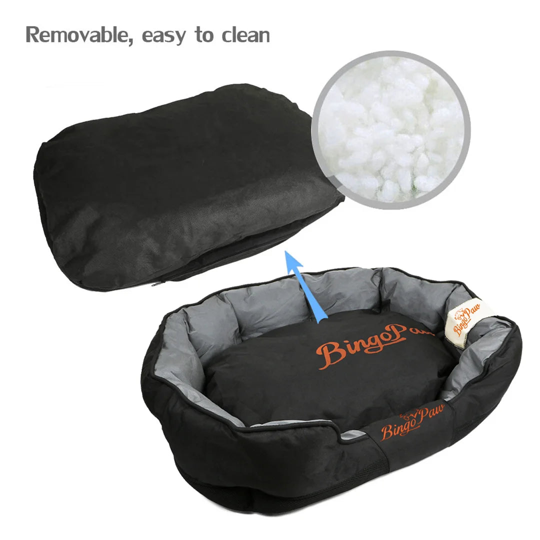 Soft Waterproof Dog Bed With Removable Cushion Oxford Cover