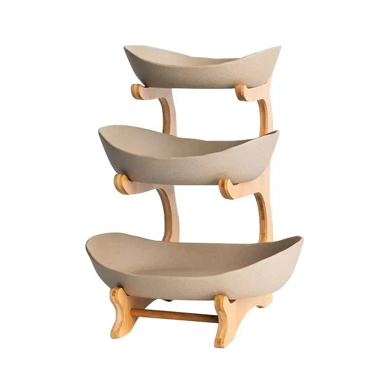 Three Layer Plastic Fruit and Snack Serving Stand
