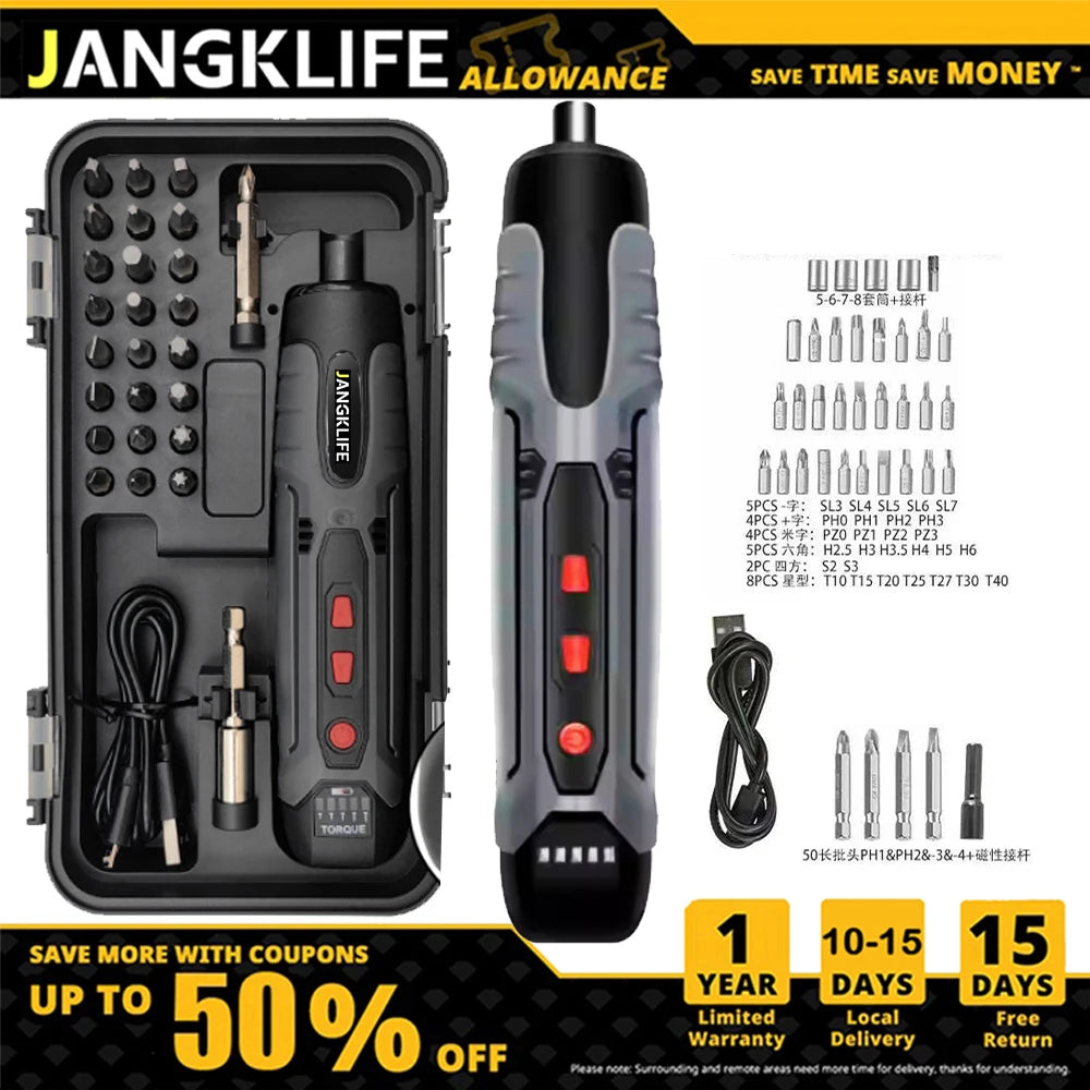 Cordless Electric Screwdriver Mini Drill Power Tools Set