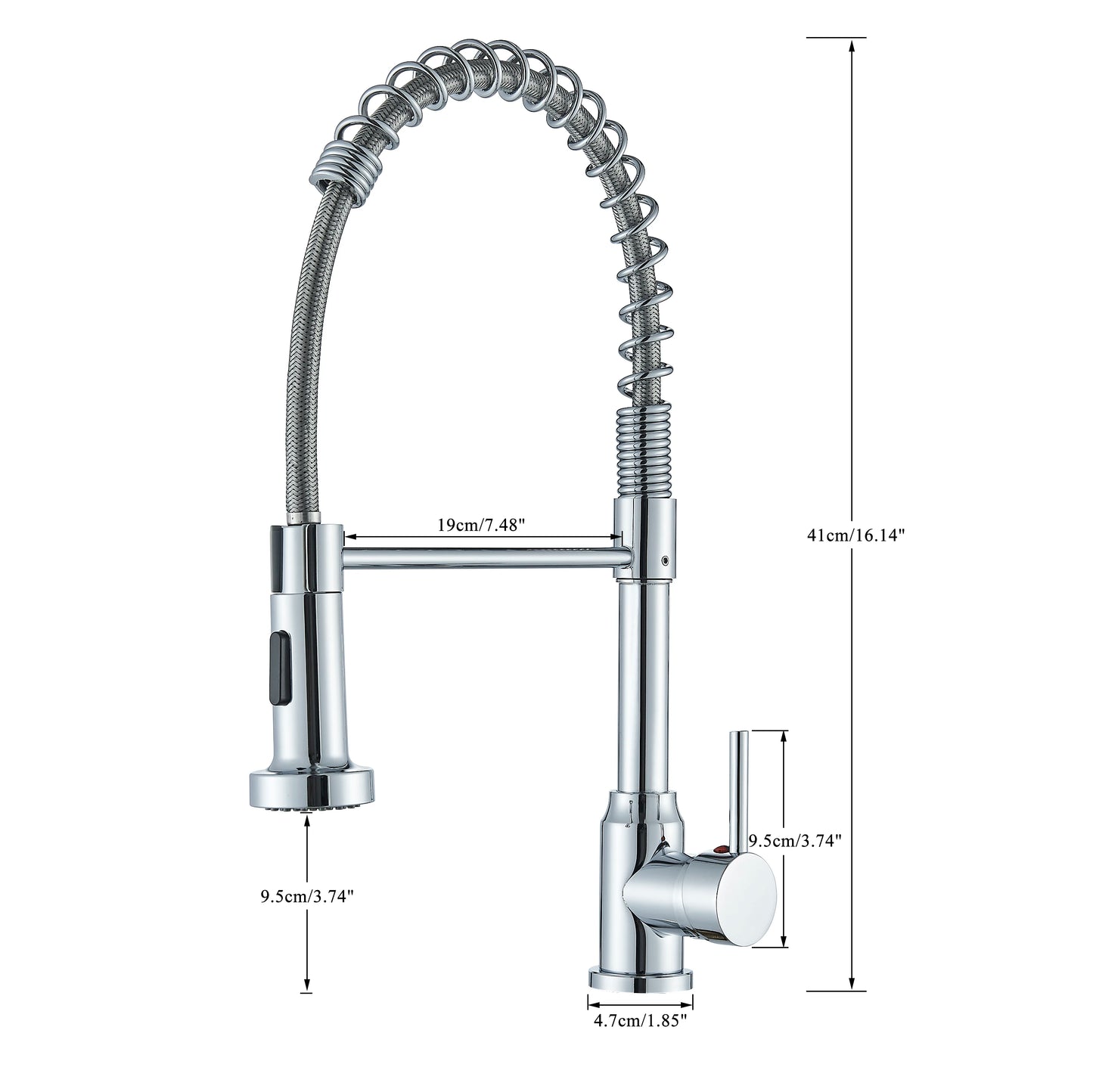 Removable Kitchen Faucet With Dual Sprayer Modes Rotatable