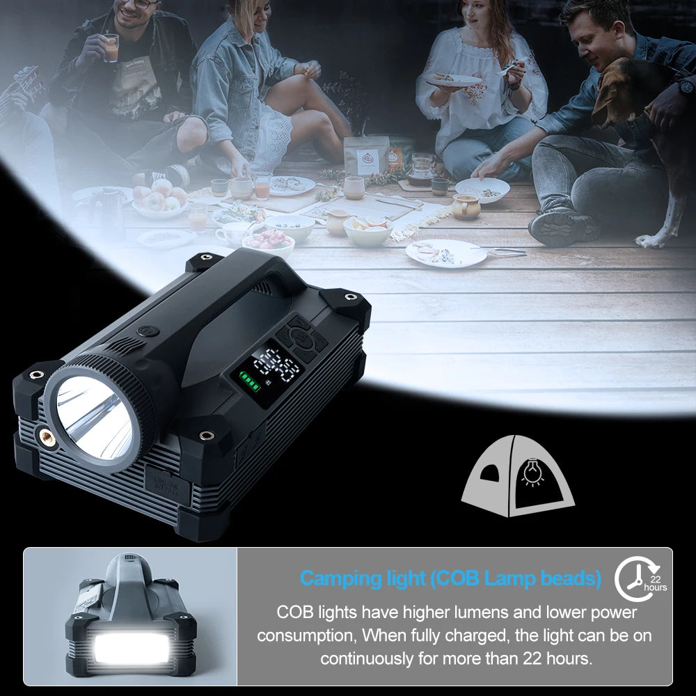 Camason Portable Air Pump Jump Starter Power Bank Flashlight