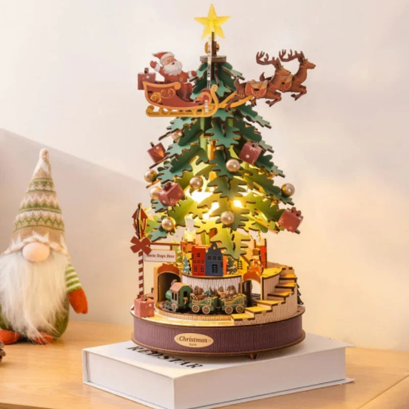 Robotime Christmas Melody Tree 3D Wooden Music Box Puzzle