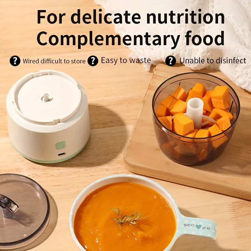 Cordless Food Processor Chopper Grinder Portable Kitchen