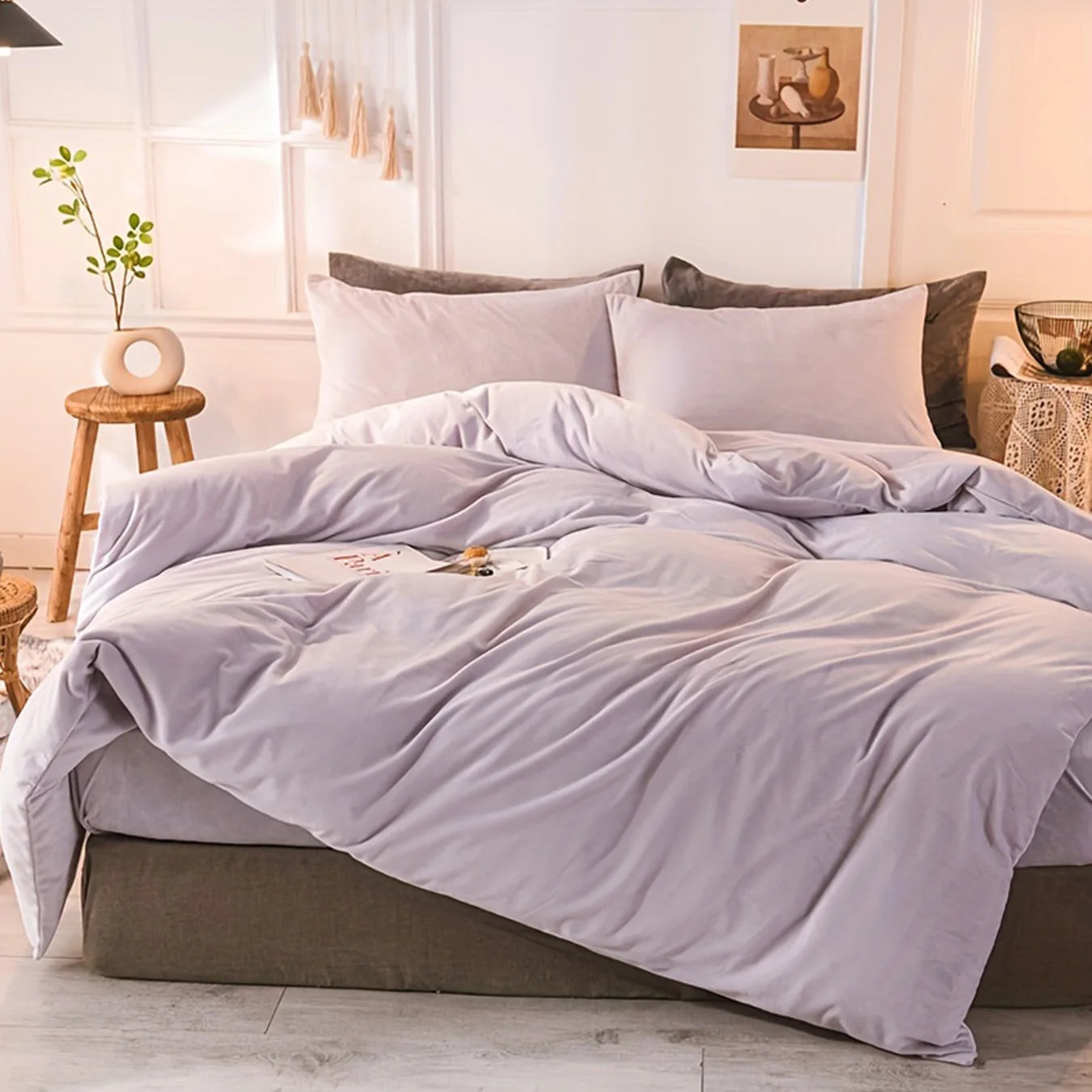 Velvet Duvet Cover Set for Cozy Autumn and Winter Comfort