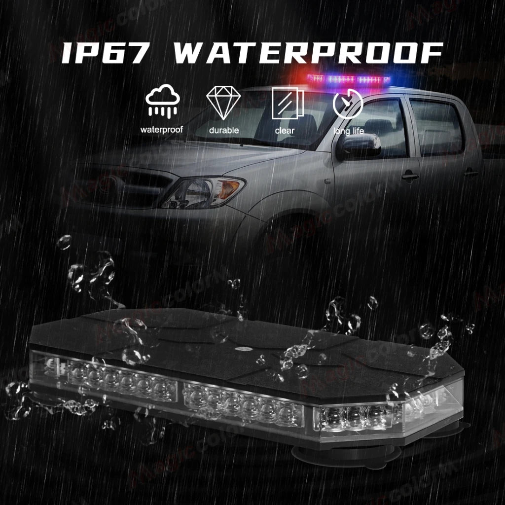 LED Car Roof Top Strobe Lights Emergency Warning Beacon