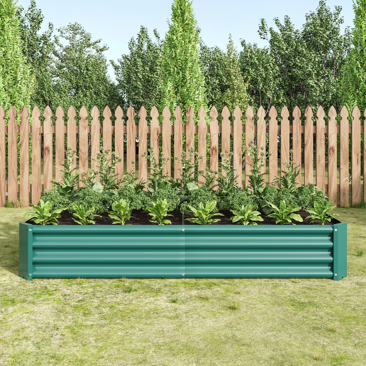 Metal Raised Garden Bed for Plants and Vegetables Outdoors