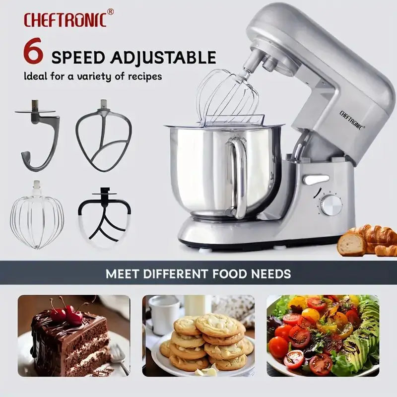 Cheftronic Six Speed Stand Mixer With Stainless Steel Bowl