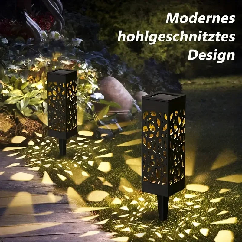 Solar Powered LED Garden Stake Lights for Outdoor Decoration