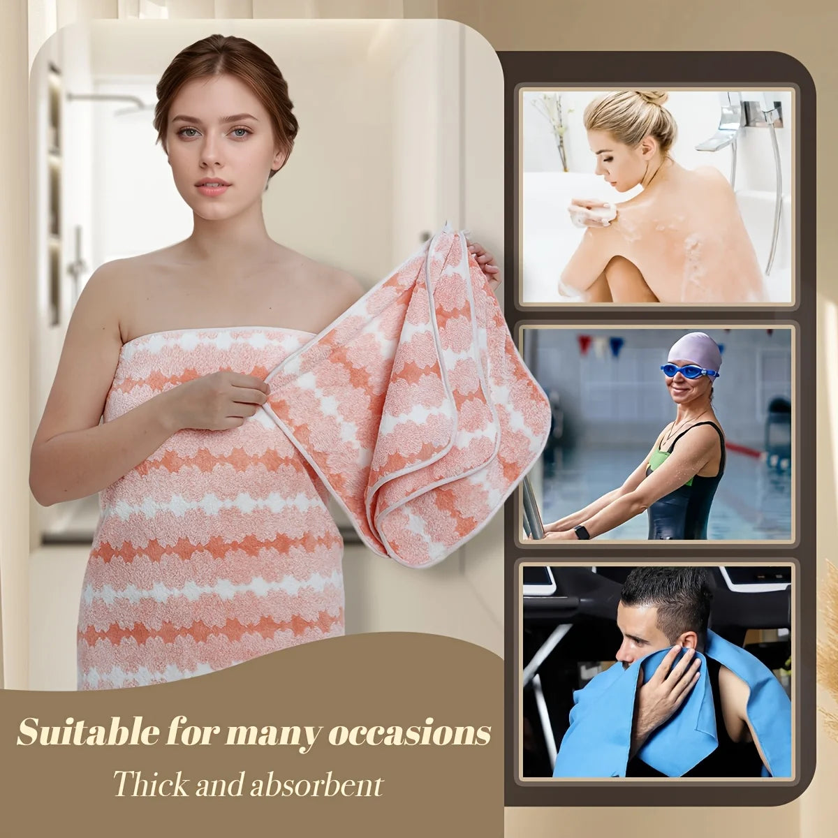 Soft Absorbent Cotton Towel Set Quick Dry Durable Washcloths