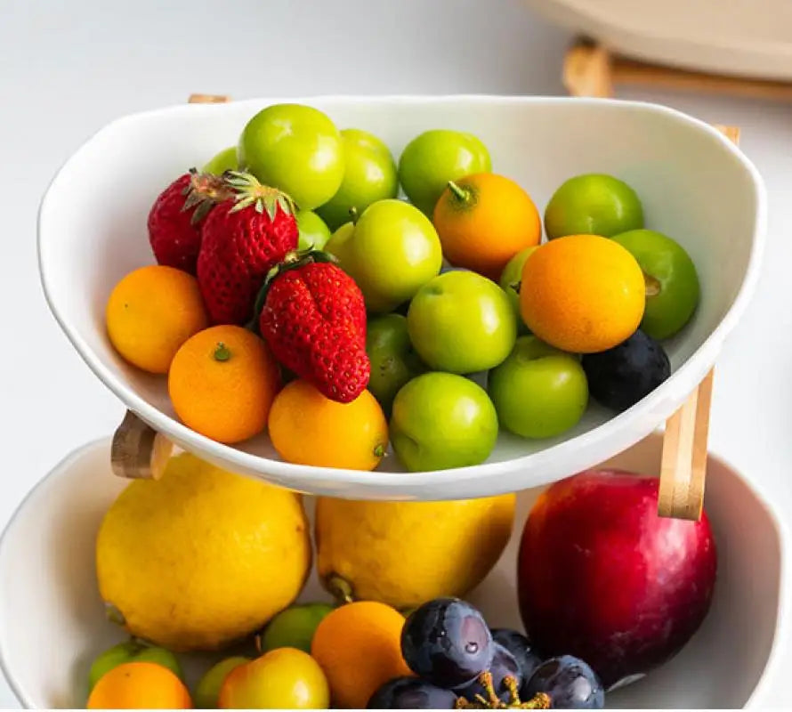Three Layer Plastic Fruit and Snack Serving Stand