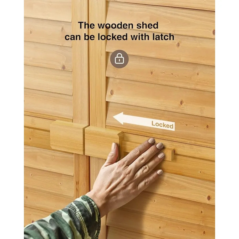 Lockable Storage Cabinet with Double Doors and Three Shelves