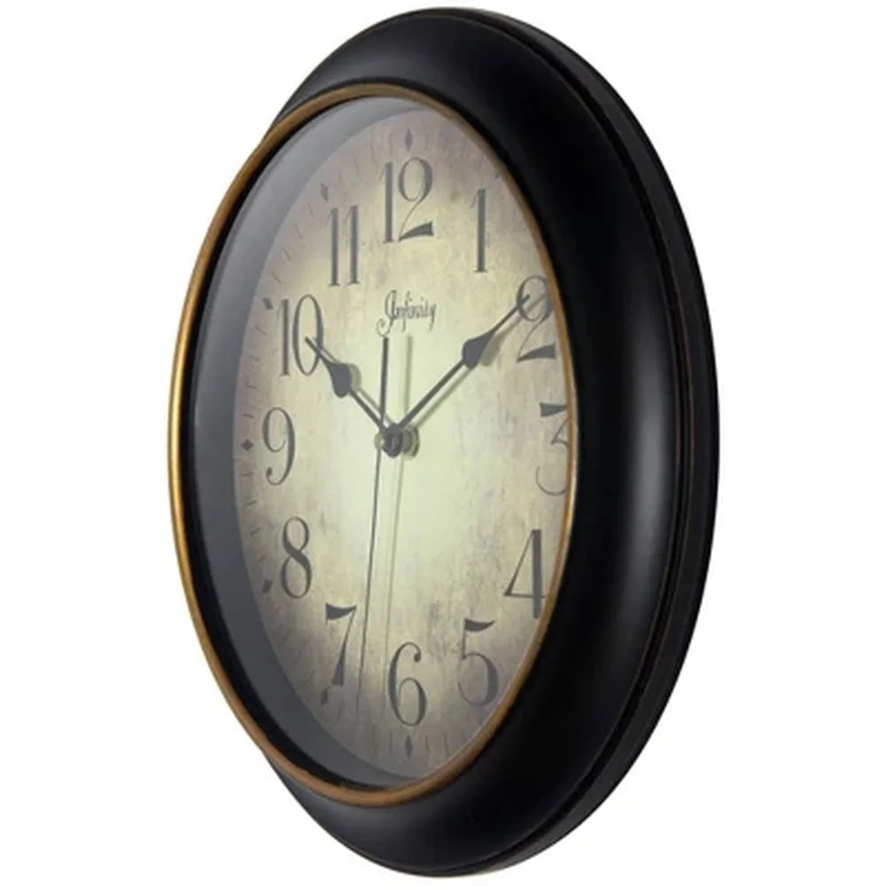 Modern Round Wall Clock with Quartz Movement and Elegant Design